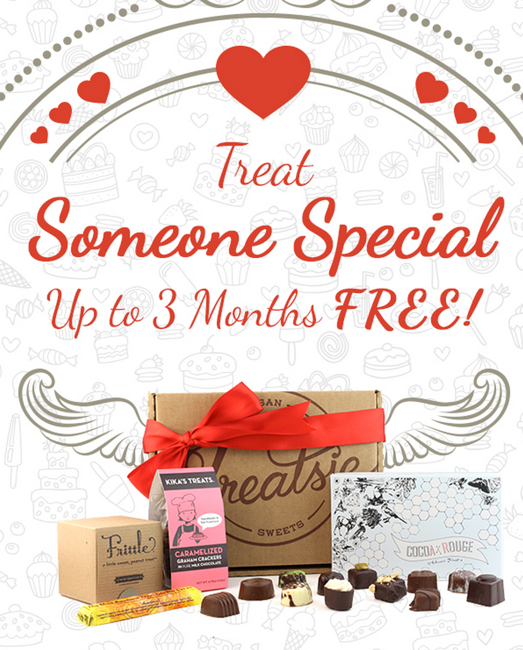 Valentine’s Day Treatsie Deal – Up to 3 Months Free
