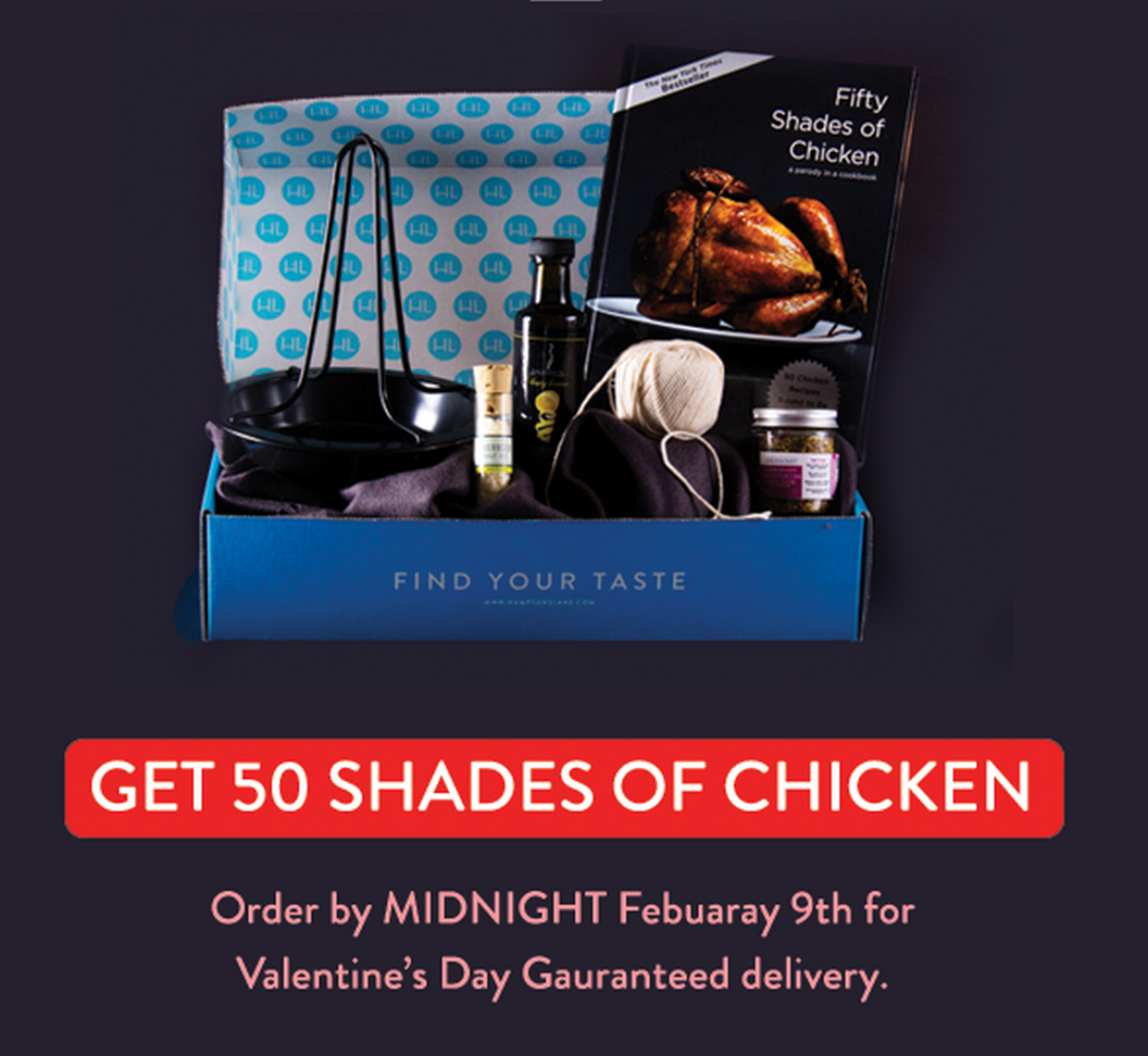 Reminder - Get Hamptons Lane Fifty Shades Box by Valentine's Day!