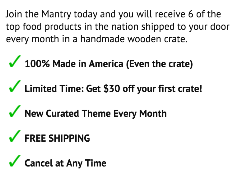 New Mantry Coupon - $30 Off Your First Box