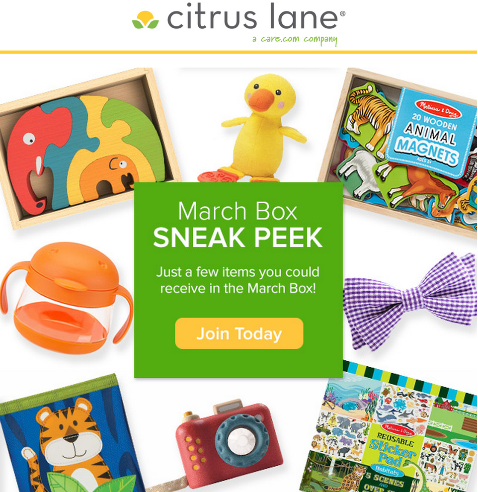 Citrus Lane March 2015 Box Spoilers! Sneak Peek