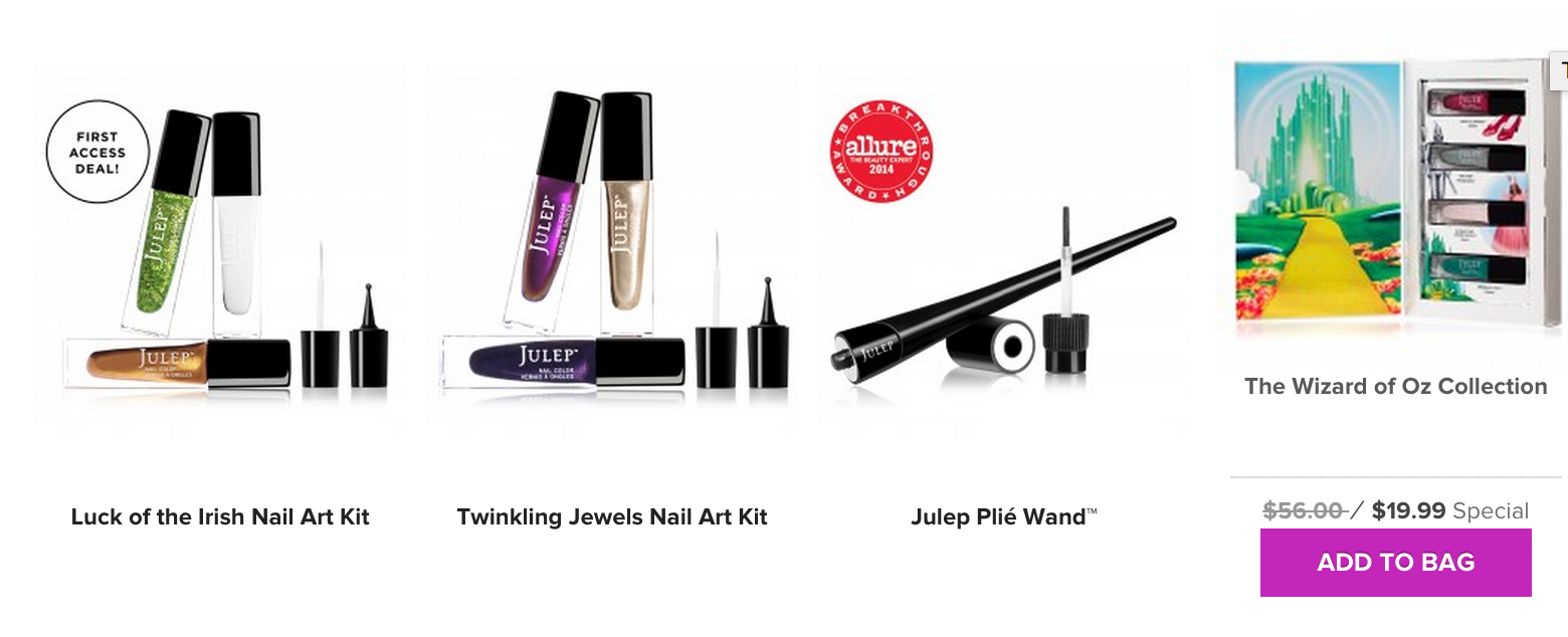 Julep Secret Store Options