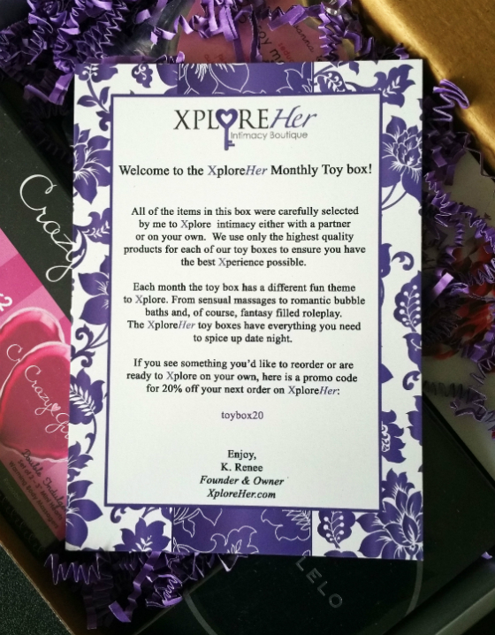 XploreHer Toy Box Subscription Box Review - February 2015 Letter