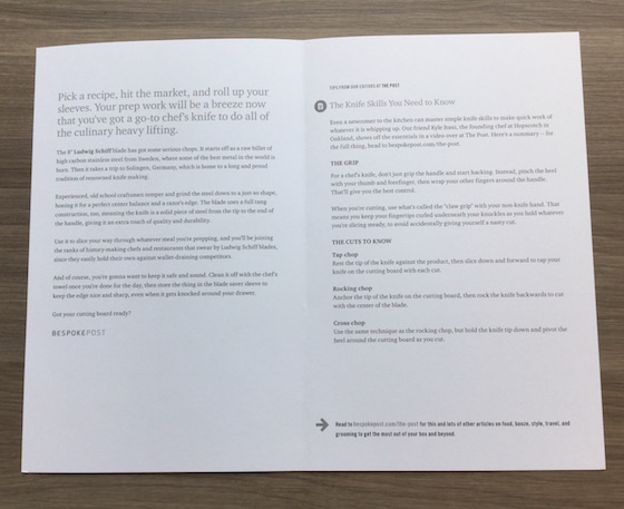 Bespoke Post Review & Coupon – February 2015 "Honed" Info