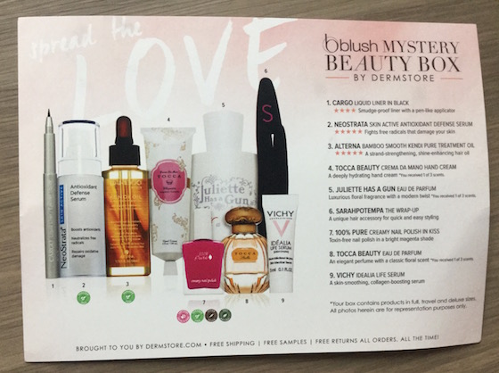 Blush Mystery Beauty Box Review – February 2015 Info