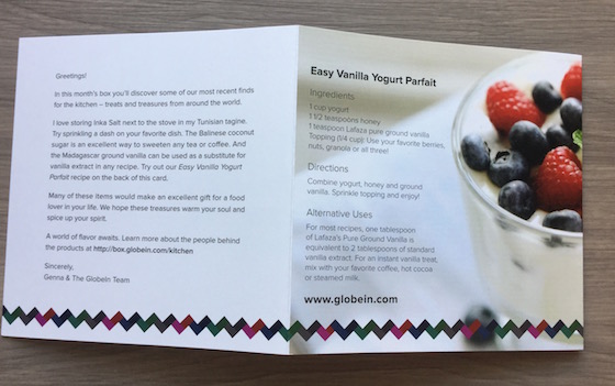 GlobeIn Artisan Gift Box Subscription Review – February 2015 Letter