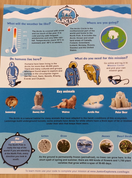 Junior Explorers Subscription Box Review - February 2015 Fact Sheet
