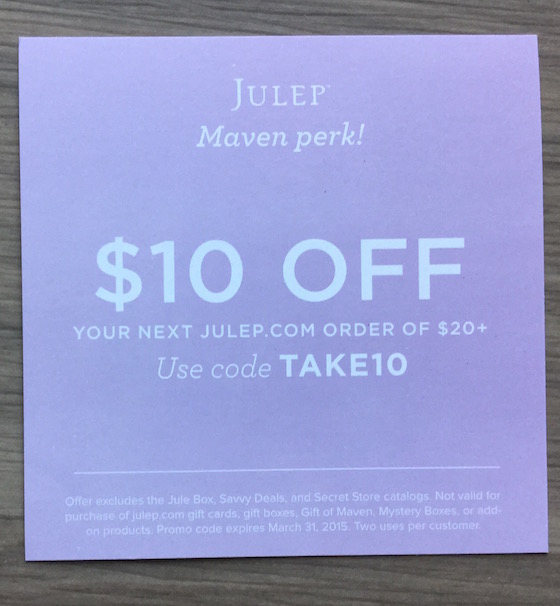 Julep Maven Review & Free Box Code – February 2015 Coupon