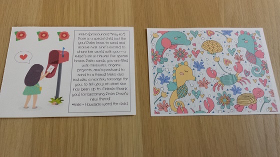 Reiko Rose Subscription Box Review - February 2015 Post Cards
