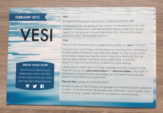 Skandicrush Subscription Box Review – February 2015 Vesi