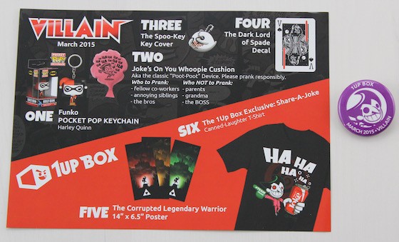1UP Box Subscription Box Review – March 2015 Card
