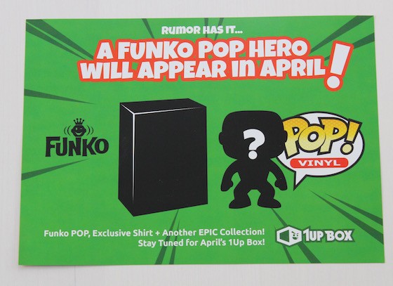 1UP Box Subscription Box Review – March 2015 Spoilers