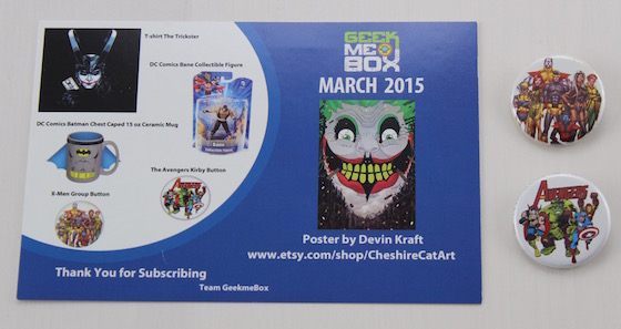 Geek Me Box Subscription Review – March 2015 Info