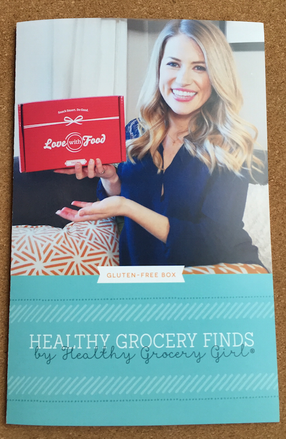 Love with Food: Gluten Free Subscription Box Review & Coupon – March 2015 - Brochure