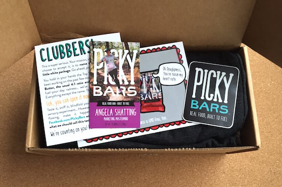 Picky Club Energy Bar Subscription Box - March 2015 Inside