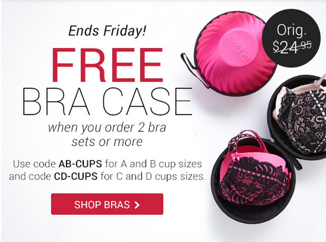 Free Bra Case or Free Stockings From Adore Me