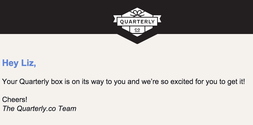 Shipment Tracking Email