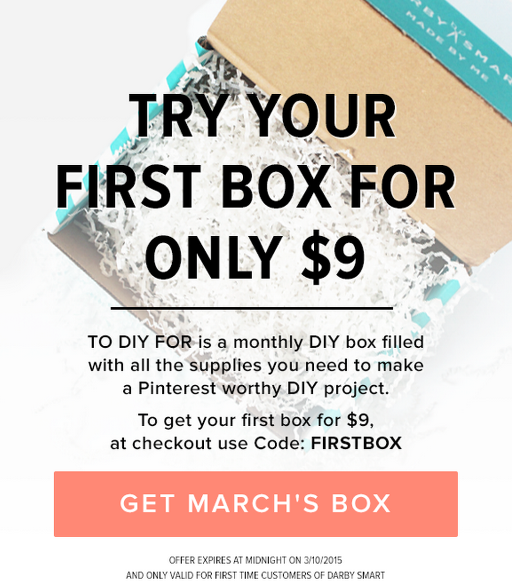 New Darby Smart Coupon - First Box for Only $9!