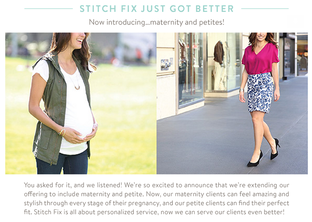 Stitch Fix Is Now Offering Maternity & Petite Sizes