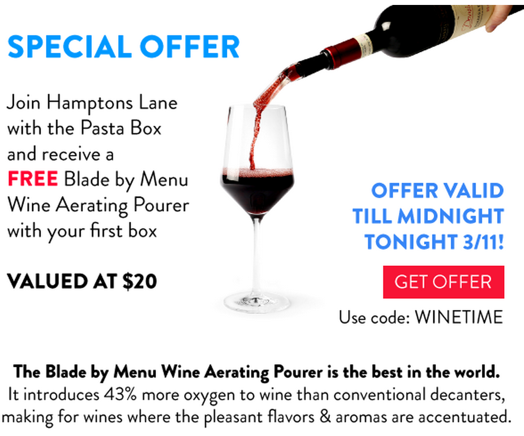 Free Wine Decanter with Your First Hamptons Lane Box