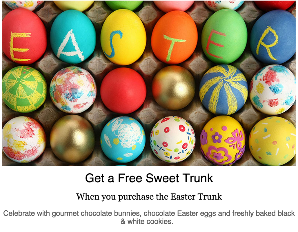 Buy An Easter Taste Trunk, Get A Sweet Taste Trunk for Free!