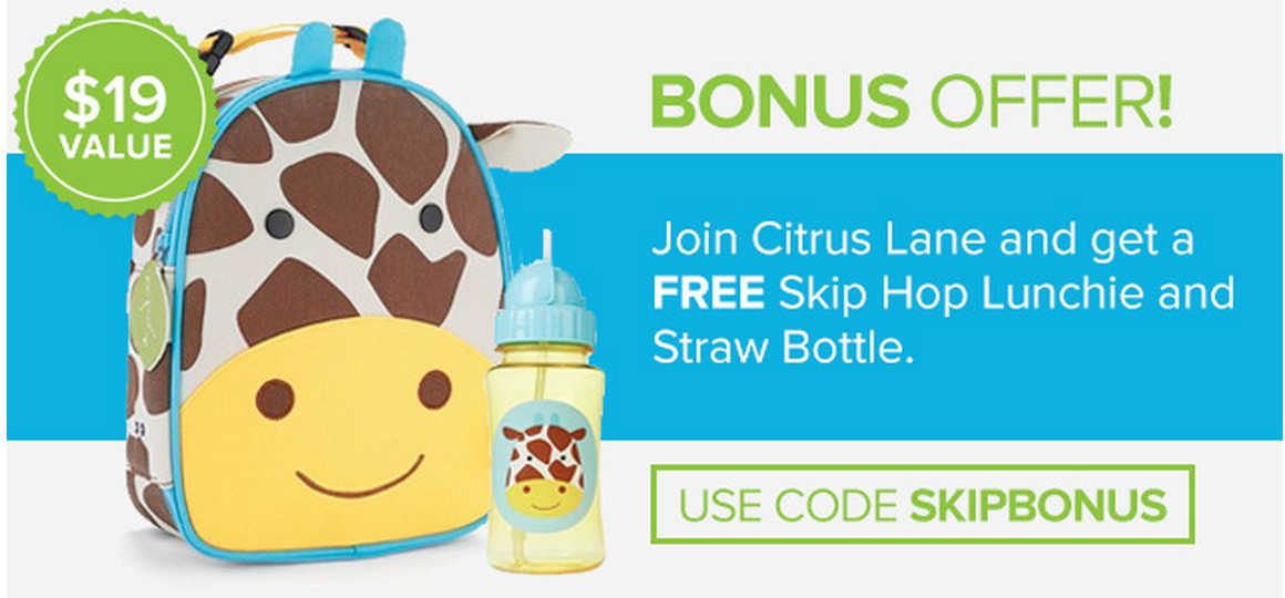 Free Skip Hop Lunch Bag Set with First Month of Citrus Lane!