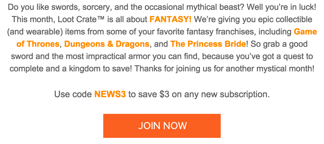 Loot Crate April 2015 Spoilers & Coupon! Theme
