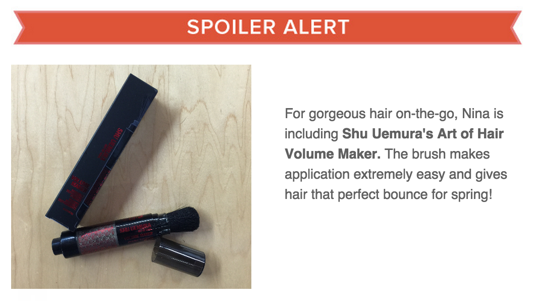 Shu Uemura's Art of Hair Volume Maker