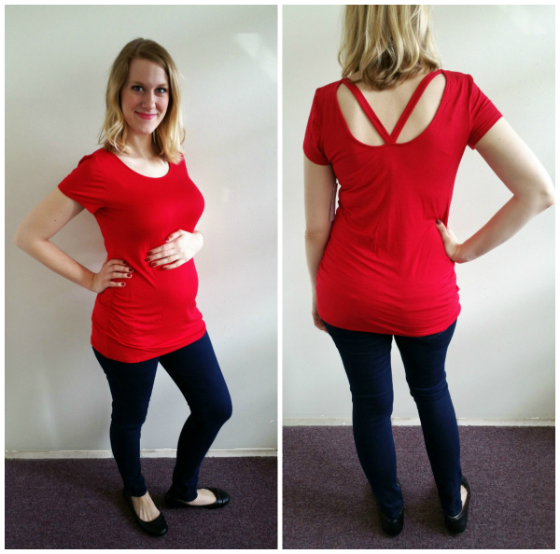Stitch Fix Maternity Review – March 2015 Red Top