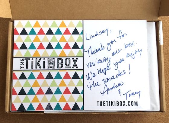 The Tiki Box Subscription Box Review - March 2015 Note