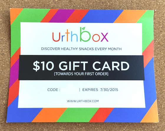 UrthBox Subscription Box Review - March 2015 - Coupon