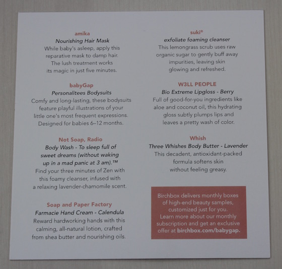 Birchbox + Baby Gap Limited Edition Box Review + Coupon Info