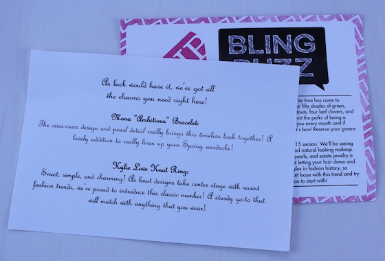 Cate & Chloe Subscription Box Review + Coupon – March 2015 Info