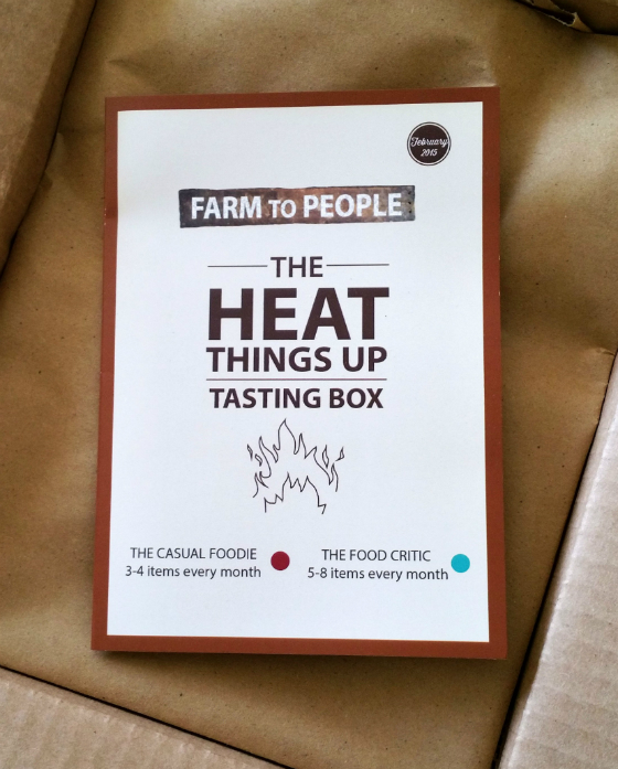 Farm to People Tasting Box Subscription Review – Feb 2015 Heat