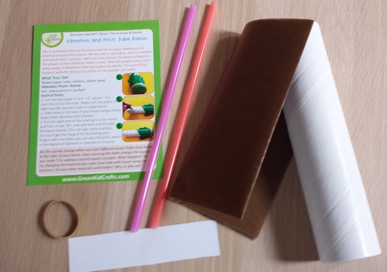 Green Kid Crafts Subscription Box Review - March 2015 Kazoo Supplies