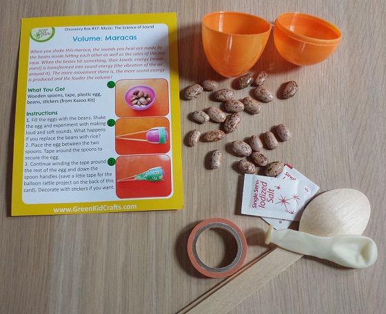 Green Kid Crafts Subscription Box Review - March 2015 Maracas supplies