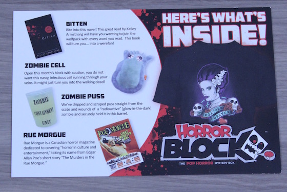 Horror Block Subscription Box Review – January 2015 Info