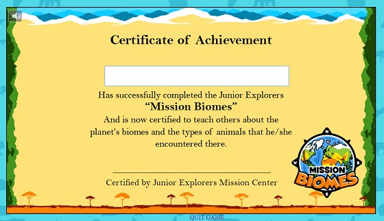 Junior Explorers Subscription Box Review – March 2015 Certificate