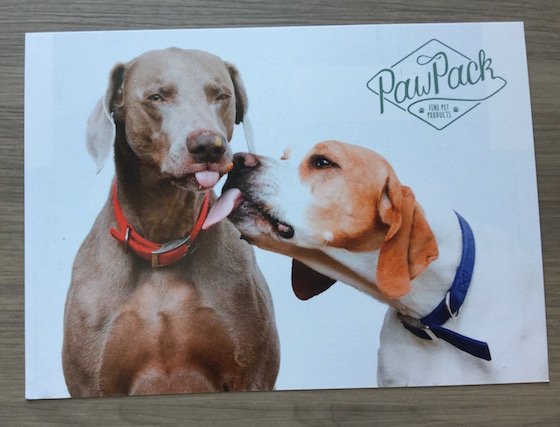 Paw Pack Subscription Box Review – February 2015 Card