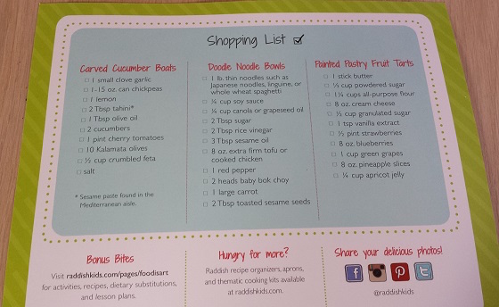 Raddish Kids Subscription Box Review – March 2015 List