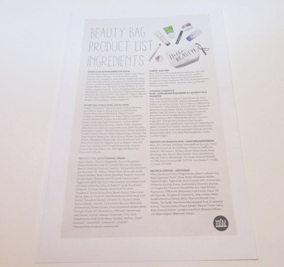 Whole Foods Beauty Bag Review Ingredients