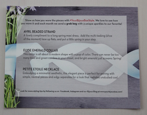 Your Bijoux Box Jewelry Subscription Box Review – March 2015 Info