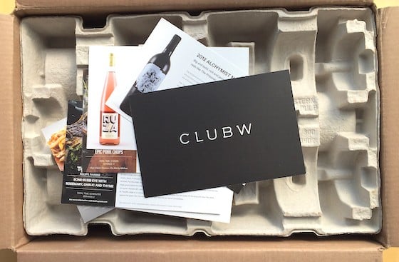 Club W Wine Subscription Review & Coupon - April 2015 - Inside