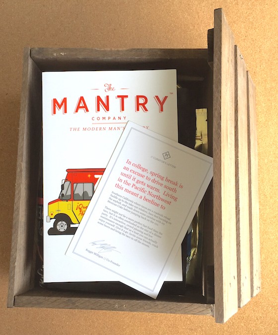 Mantry Subscription Box Review & Coupon – April 2015 Inside