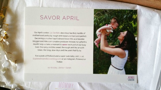 Mommy Mail Box April 2015 - info