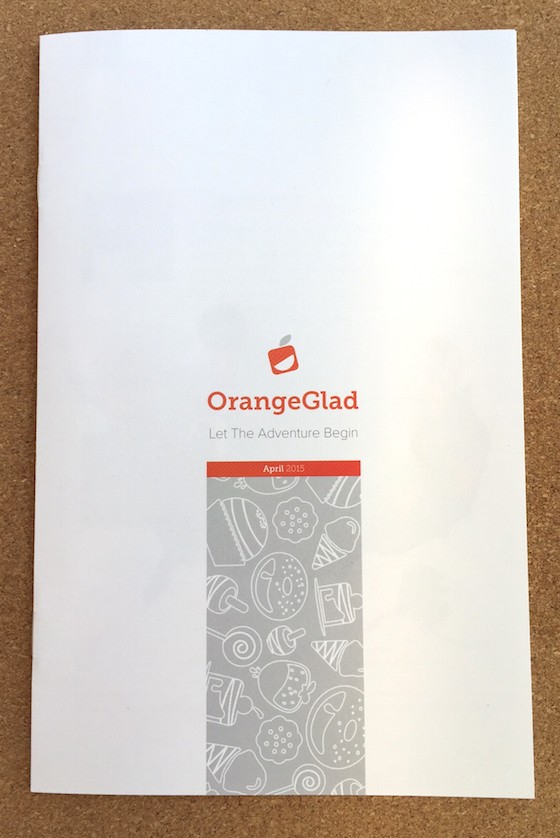 Orange Glad Subscription Box Review – April 2015 Brochure 1