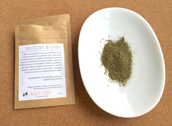 RawSpiceBar Subscription Box Review - April 2015 - Matcha