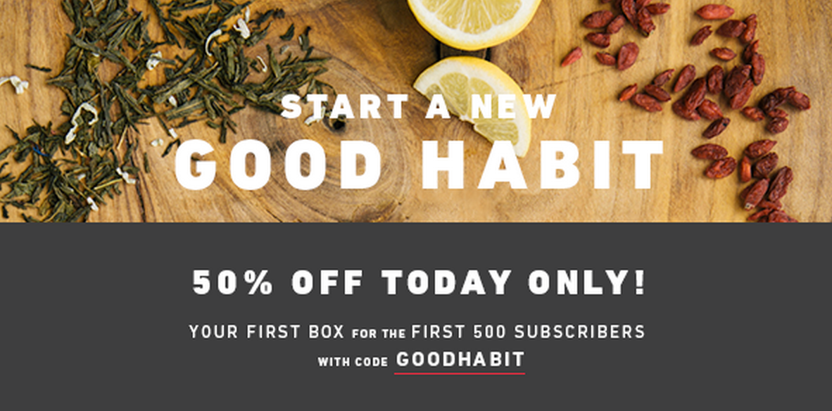 50% Off Your First Month of Good Habit Box!