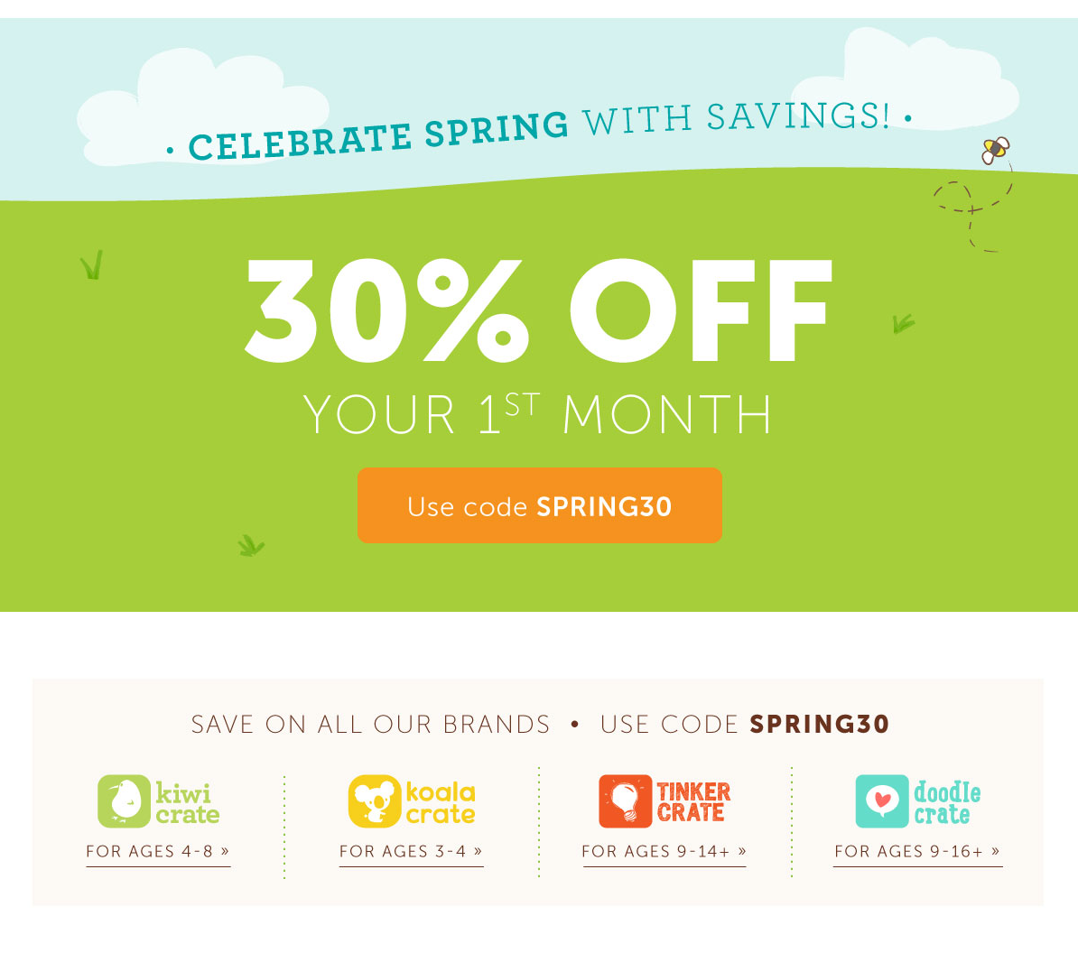 Kiwi Crate Spring Sale – 50% Off Your First Box