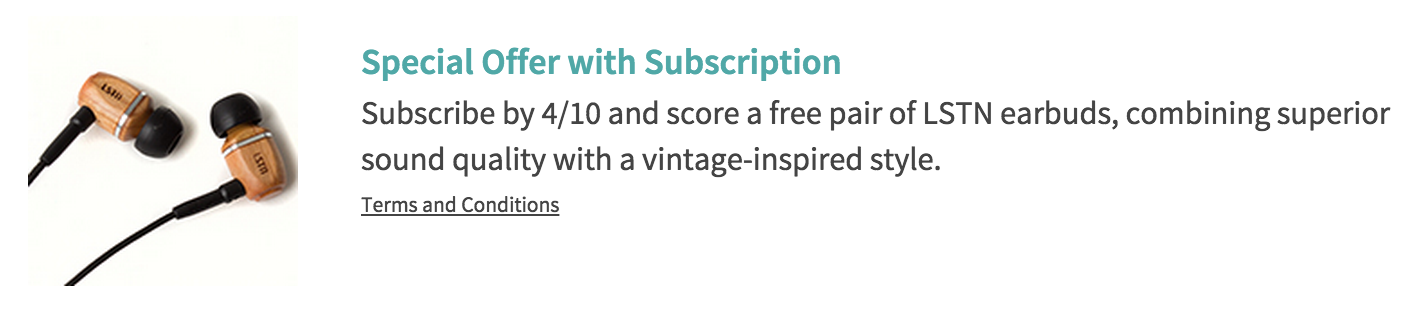 Birchbox Man free Headphones