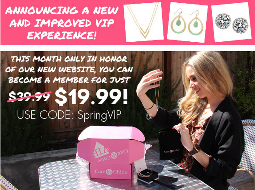 New Cate & Chloe Site + 50% Off Coupon Code!